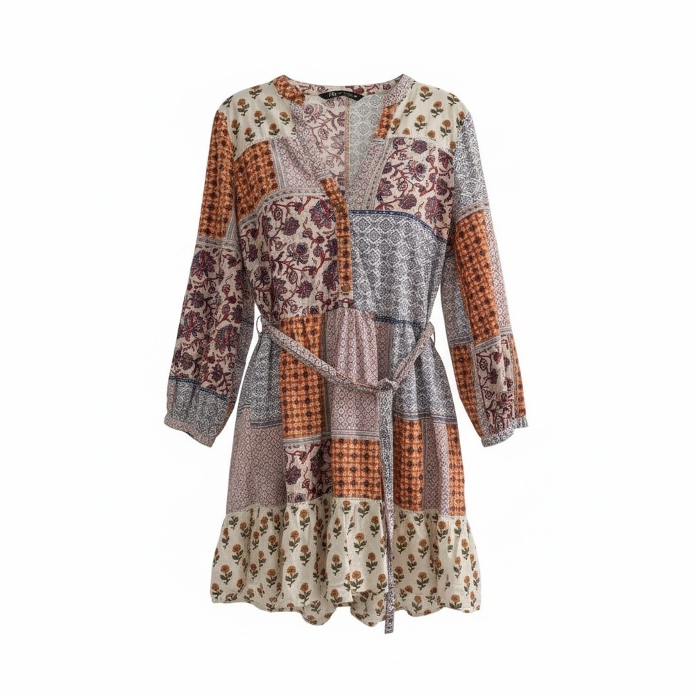 Zara Patchwork Bohemian Dress